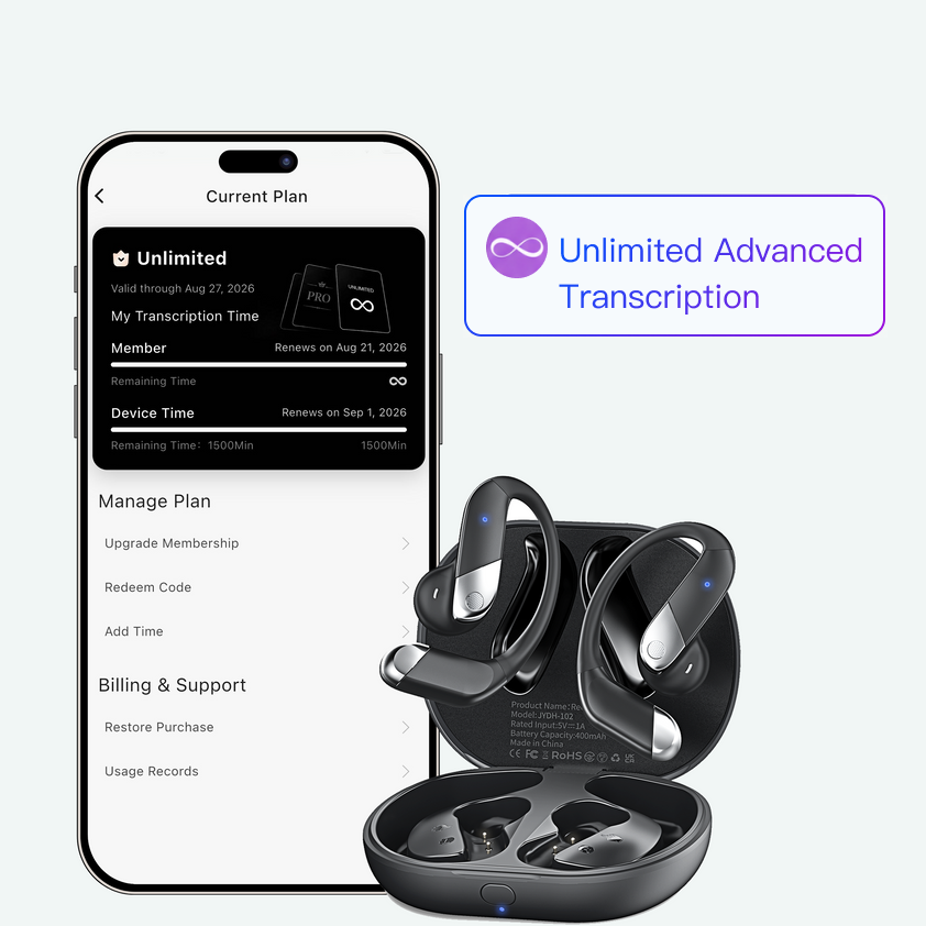 Recolx Echo™ AIイヤホンとAI年間プロプラン