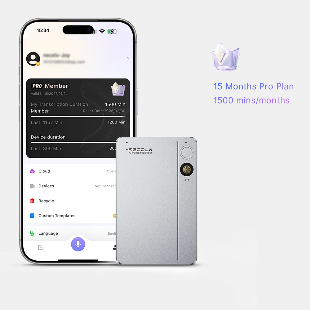 Recolx Tap™ AIボイスレコーダー＆AI年間プロプラン