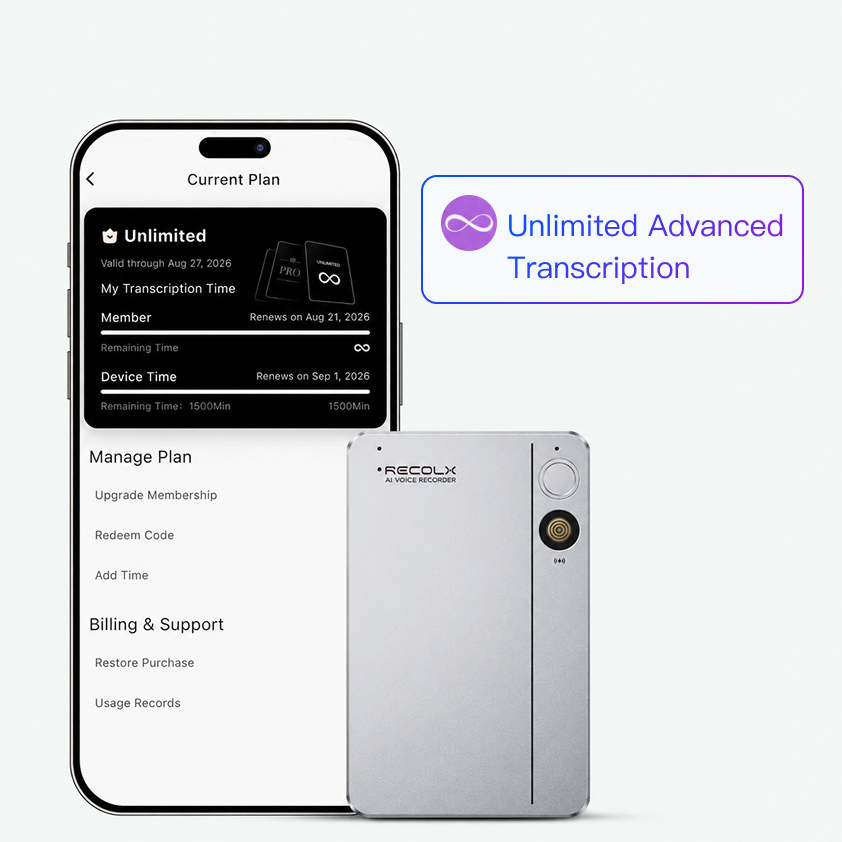 Recolx Tap™ AIボイスレコーダー＆AI年間プロプラン