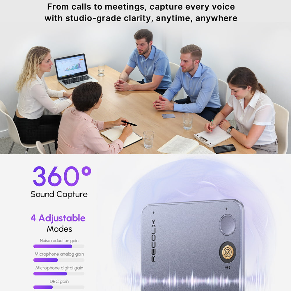 Recolx Tap™ Pro AIボイスレコーダー