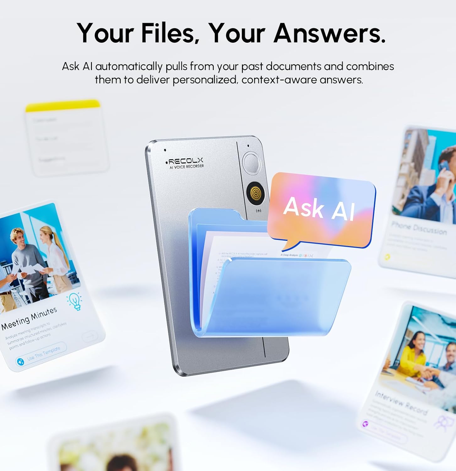 Recolx Tap AI Voice Recorder